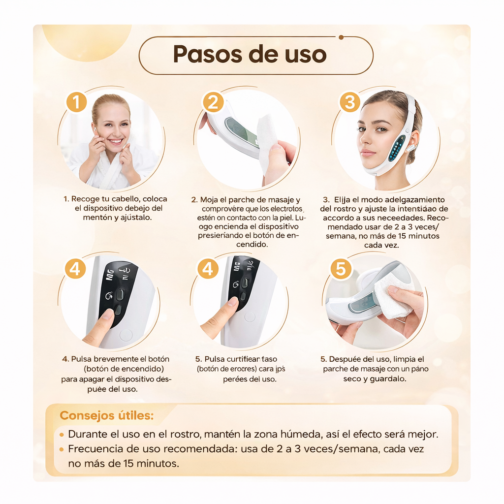 Moldeador Facial con Luz LED