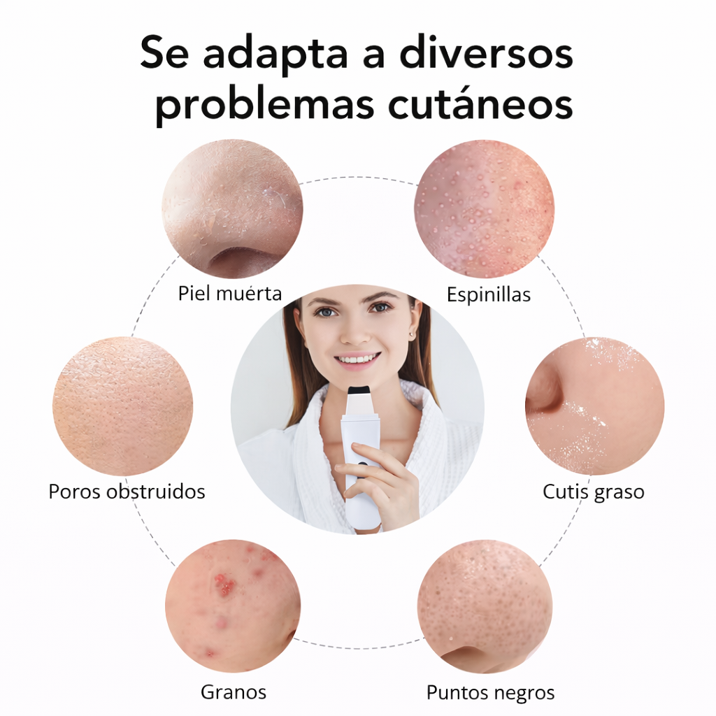 Limpiador ultrasónico de poros